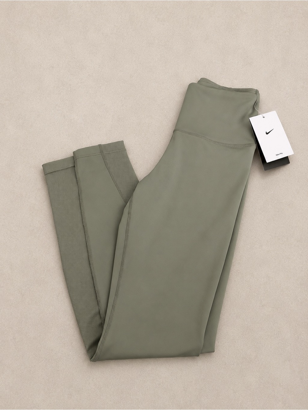 Nike One Women's Training Leggings Olive Sage Green Size XS 7/8 Length NEW